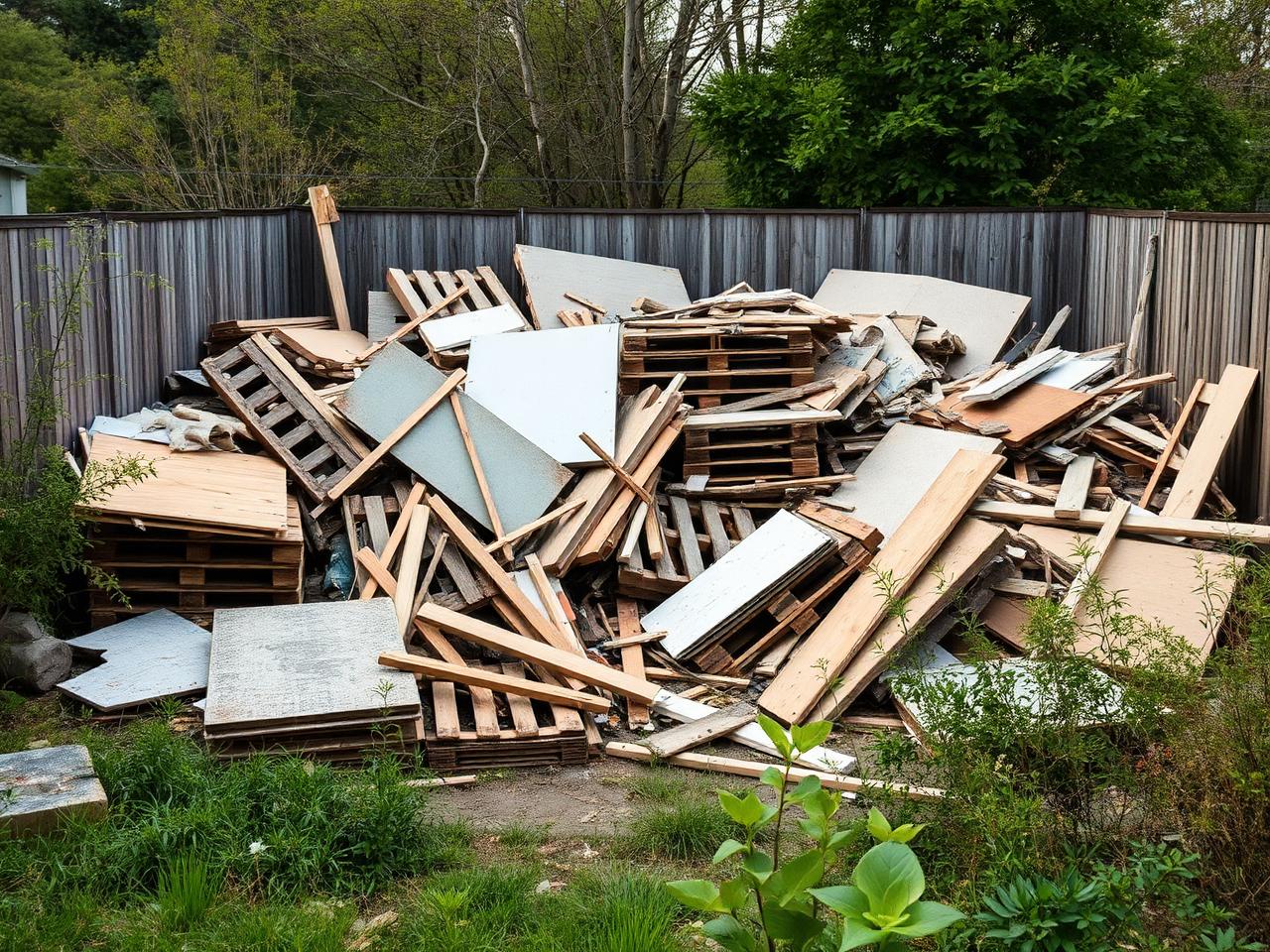 Yard cleanup before